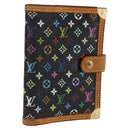 LOUIS VUITTON Multicolor Agenda PM Day Planner Cover Black R20895 Auth LNZ415V-1