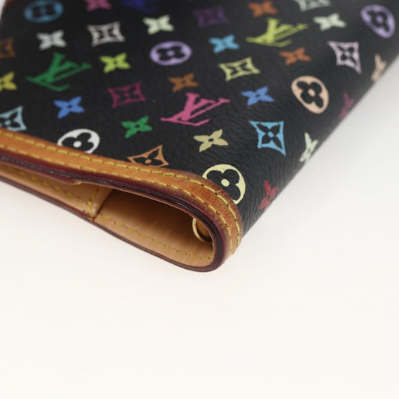LOUIS VUITTON Multicolor Agenda PM Day Planner Cover Black R20895 Auth LNZ415V