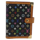 LOUIS VUITTON Multicolor Agenda PM Day Planner Cover Black R20895 Auth LNZ415V-13
