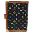 LOUIS VUITTON Multicolor Agenda PM Day Planner Cover Black R20895 Auth LNZ415V-2