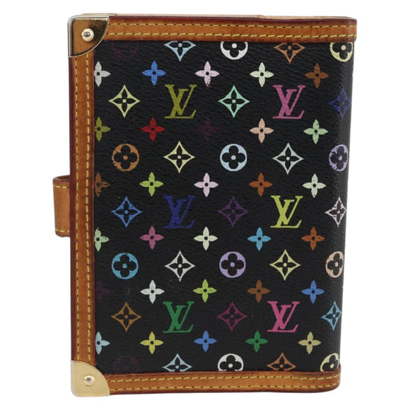 LOUIS VUITTON Multicolor Agenda PM Day Planner Cover Black R20895 Auth LNZ415V