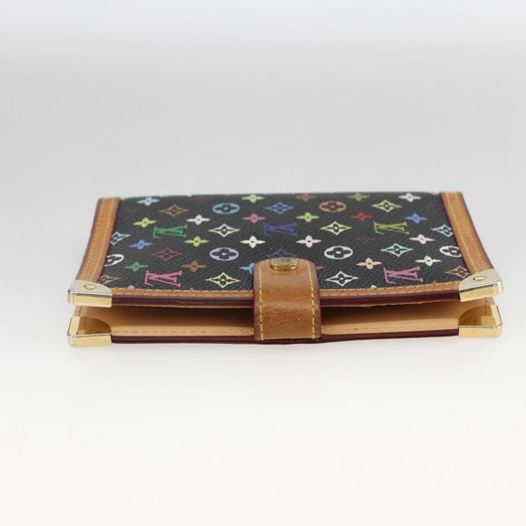 LOUIS VUITTON Multicolor Agenda PM Day Planner Cover Black R20895 Auth LNZ415V