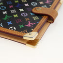 LOUIS VUITTON Multicolor Agenda PM Day Planner Cover Black R20895 Auth LNZ415V-7