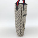 GUCCI GG Plus Supreme Sherry Line Tote Bag PVC Navy Gold Auth LNZ421-3