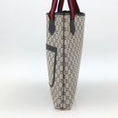 GUCCI GG Plus Supreme Sherry Line Tote Bag PVC Navy Gold Auth LNZ421-4