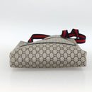 GUCCI GG Plus Supreme Sherry Line Tote Bag PVC Navy Gold Auth LNZ421-5
