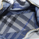BURBERRY Nova Check Hand Bag Canvas Light Blue Gold Auth LNZ422SAM-11