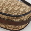 Christian Dior Trotter Canvas Shoulder Bag Beige Gold Auth LNZ423-10