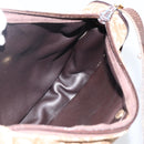 Christian Dior Trotter Canvas Shoulder Bag Beige Gold Auth LNZ423-17