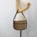Christian Dior Trotter Canvas Shoulder Bag Beige Gold Auth LNZ423-21