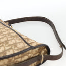 Christian Dior Trotter Canvas Shoulder Bag Beige Gold Auth LNZ423-8