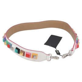 FENDI Shoulder Strap Leather Multicolor Auth LNZ424