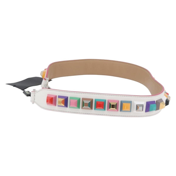 FENDI Shoulder Strap Leather Multicolor Auth LNZ424