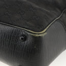 GUCCI Bamboo GG Canvas Hand Bag Black 112530 Auth LNZ427-12