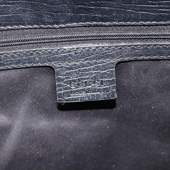 GUCCI Bamboo GG Canvas Hand Bag Black 112530 Auth LNZ427