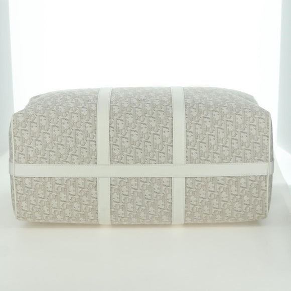 Christian Dior Trotter Canvas Boston Bag 2way White Auth LNZ433SM