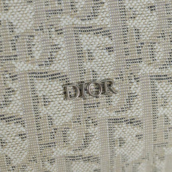 Christian Dior Trotter Canvas Boston Bag 2way White Auth LNZ433SM