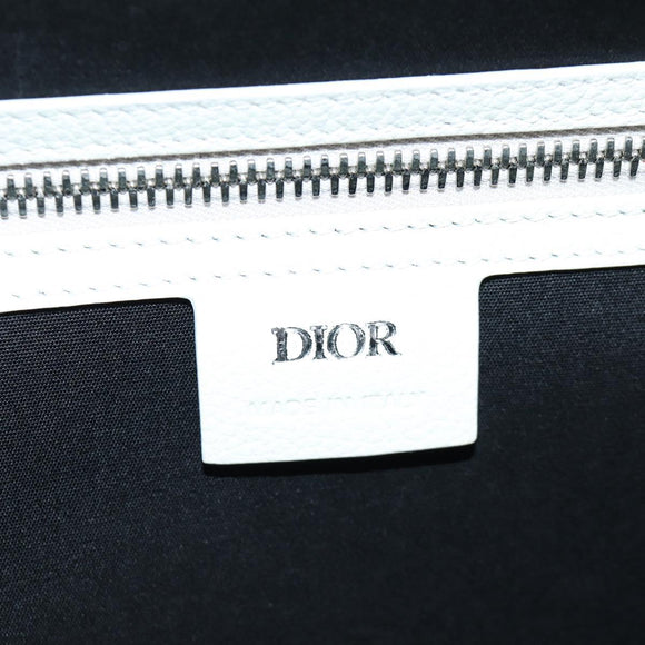 Christian Dior Trotter Canvas Boston Bag 2way White Auth LNZ433SM