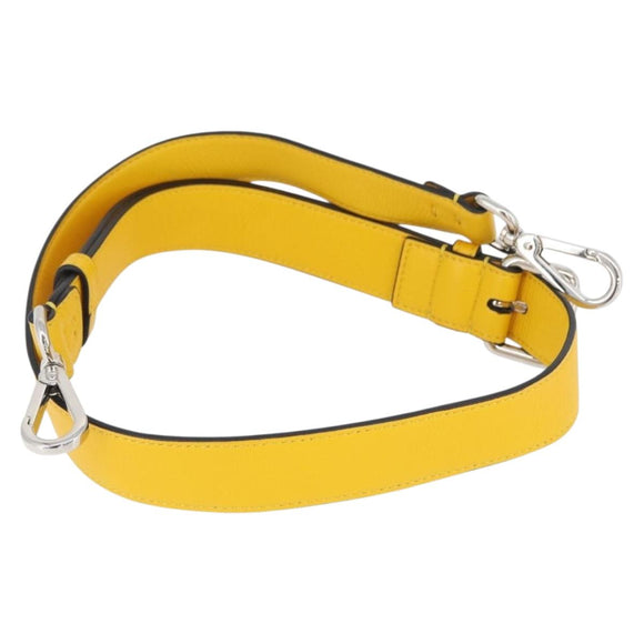 FENDI Leather Shoulder Strap 35.4""-43.3"" Yellow Auth LNZ434