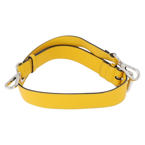 FENDI Leather Shoulder Strap 35.4""-43.3"" Yellow Auth LNZ434
