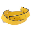 FENDI Leather Shoulder Strap 35.4""-43.3"" Yellow Auth LNZ434-3