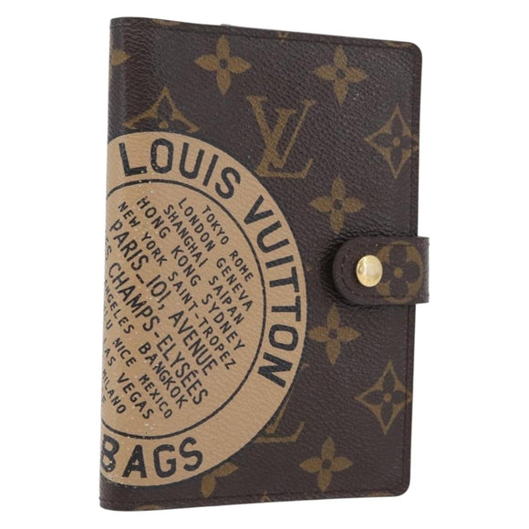 LOUIS VUITTON Monogram T&B Agenda PM Day Planner Cover R21039 LV Auth LNZ436