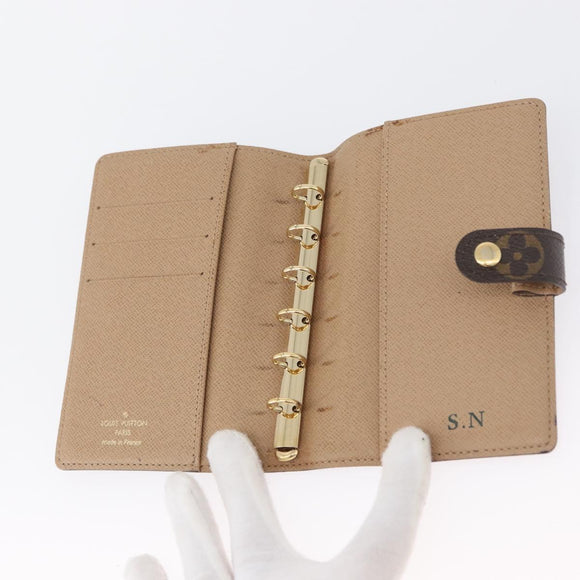 LOUIS VUITTON Monogram T&B Agenda PM Day Planner Cover R21039 LV Auth LNZ436
