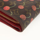 LOUIS VUITTON Monogram Cherry Compact zip Bifold Wallet M95005 LV Auth LNZ439-10