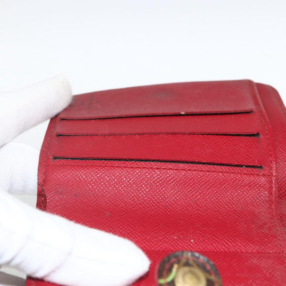 LOUIS VUITTON Monogram Cherry Compact zip Bifold Wallet M95005 LV Auth LNZ439