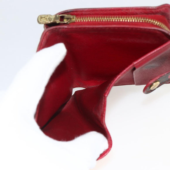 LOUIS VUITTON Monogram Cherry Compact zip Bifold Wallet M95005 LV Auth LNZ439