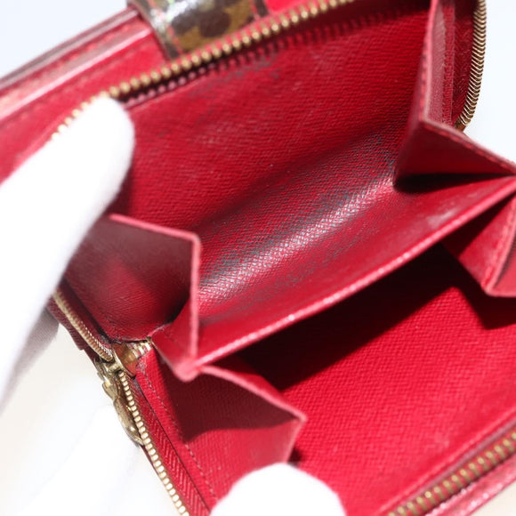 LOUIS VUITTON Monogram Cherry Compact zip Bifold Wallet M95005 LV Auth LNZ439