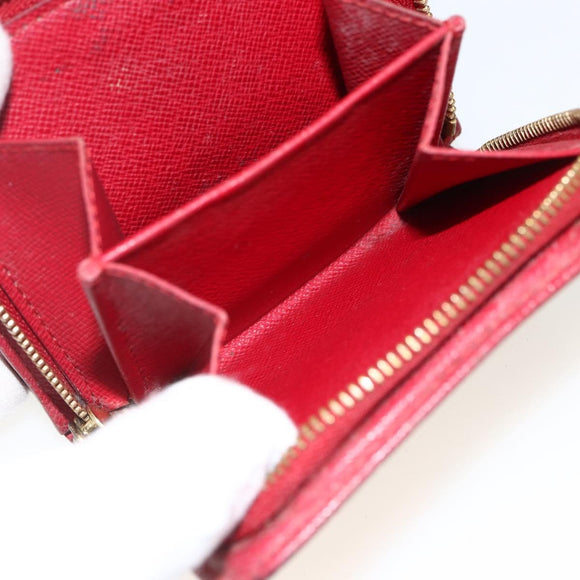 LOUIS VUITTON Monogram Cherry Compact zip Bifold Wallet M95005 LV Auth LNZ439