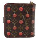 LOUIS VUITTON Monogram Cherry Compact zip Bifold Wallet M95005 LV Auth LNZ439-3