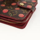 LOUIS VUITTON Monogram Cherry Compact zip Bifold Wallet M95005 LV Auth LNZ439-8
