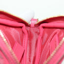 CHANEL Choco Bar Chain Shoulder Pouch Lamb Skin Pink Gold CC Auth LNZ440SAM-23