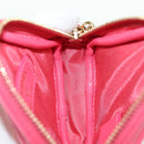 CHANEL Choco Bar Chain Shoulder Pouch Lamb Skin Pink Gold CC Auth LNZ440SAM-24