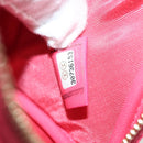 CHANEL Choco Bar Chain Shoulder Pouch Lamb Skin Pink Gold CC Auth LNZ440SAM-10