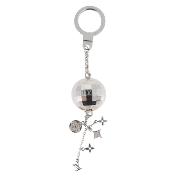 LOUIS VUITTON Mirror Ball Porte Cles Key Holder Silver M65378 LV Auth LNZ442