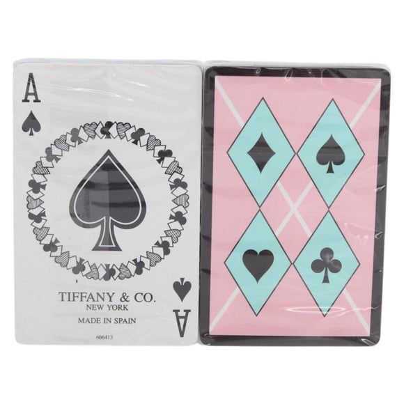 TIFFANY&Co. Playing Cards 2 Set Green Pink Auth LNZ443V