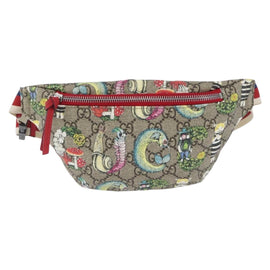 GUCCI Children's Sherry Line Waist bag PVC Beige Silver 502095 Auth LNZ449V - 0