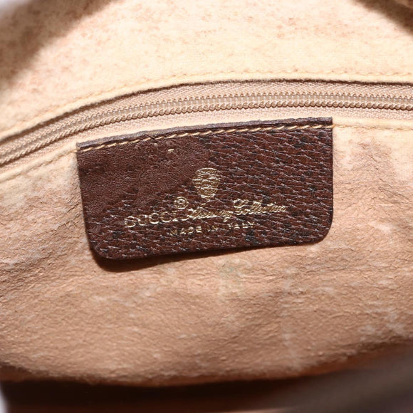 GUCCI GG Supreme Web Sherry Line Boston Bag PVC Beige Gold 40 02 006 Auth LNZ451