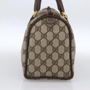 GUCCI GG Supreme Web Sherry Line Boston Bag PVC Beige Gold 40 02 006 Auth LNZ451-4