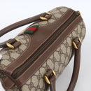 GUCCI GG Supreme Web Sherry Line Boston Bag PVC Beige Gold 40 02 006 Auth LNZ451-6