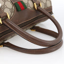 GUCCI GG Supreme Web Sherry Line Boston Bag PVC Beige Gold 40 02 006 Auth LNZ451-7