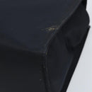 PRADA Metal Handle Hand Bag Nylon Black Gold Auth LNZ454V-12