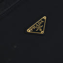 PRADA Metal Handle Hand Bag Nylon Black Gold Auth LNZ454V-15