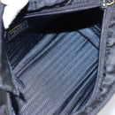 PRADA Metal Handle Hand Bag Nylon Black Gold Auth LNZ454V-18