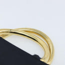 PRADA Metal Handle Hand Bag Nylon Black Gold Auth LNZ454V-8