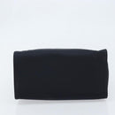 PRADA Metal Handle Hand Bag Nylon Black Gold Auth LNZ454V-9