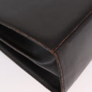Salvatore Ferragamo Gancini Hand Bag Leather 2way Dark Brown Gold Auth LNZ456-17